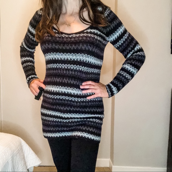 Free People Intarsia Chenille Tunic Sweater Medium - Picture 4 of 14